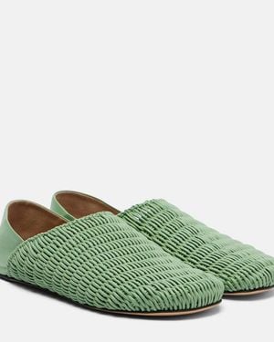 JW Anderson Mocassins Babouche En Cuir - Vert