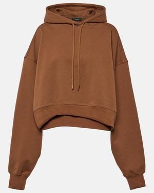 Wardrobe NYC Oversized Cotton Jersey Hoodie - Brown