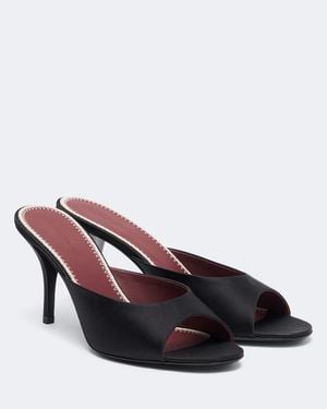 Magda Butrym Satin Mules - Black
