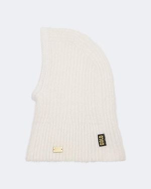 Goldbergh Fudo Embellished Ribbed-Knit Balaclava - White