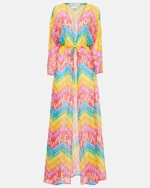 Valentino Logo Cotton-Blend Beach Cover-Up - Multicolour
