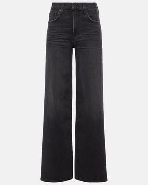 Citizens of Humanity Loli Mid-Rise Wide-Leg Jeans - Black