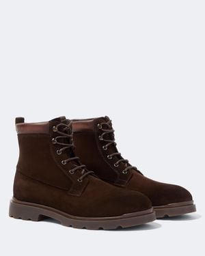 Magnanni Botas Montero De Ante Con Cordones - Marrón