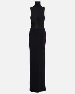 Nensi Dojaka Gwyneth Knitted Corset Maxi Dress - Blue
