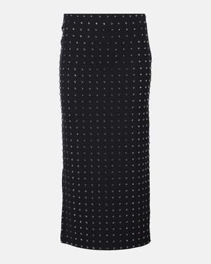 Sportmax Nome Crystal-Embellished Midi Skirt - Black