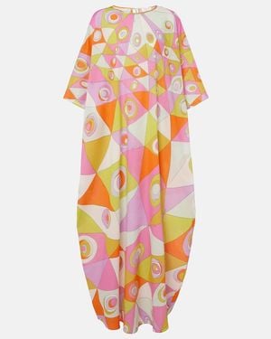 PUCCI Caftan Iride De Algodon - Naranja