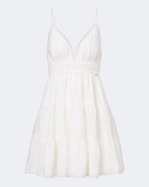 Melissa Odabash Dulcie Crochet-Trimmed Minidress - White
