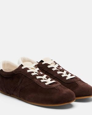 Veronica Beard Riviera Suede Sneakers - Brown