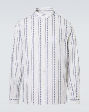 Brunello Cucinelli Striped Cotton Shirt - White