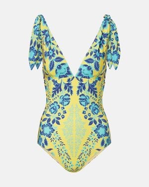 Etro Floral Swimsuit - Blue