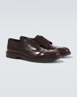 Brunello Cucinelli Leather Derby Shoes - Brown