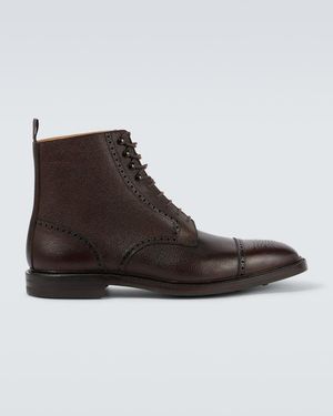 George Cleverley Toby Leather Derby Boots - Brown