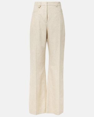 Jacquemus Sauge High-Rise Straight Trousers - Natural