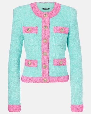 Balmain Knitted Blazer - Green
