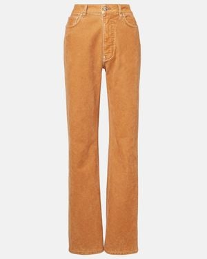 Rabanne High-Rise Straight Jeans - Orange