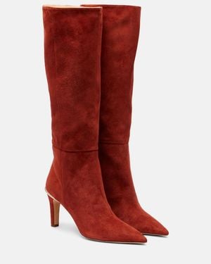 Gabriela Hearst Aura Knee-High Suede Boots - Red