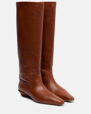 Paris Texas Bettina 25 Leather Knee-High Boots - Brown