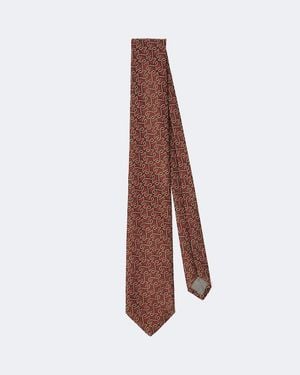 Charvet Silk Jacquard Tie - Brown