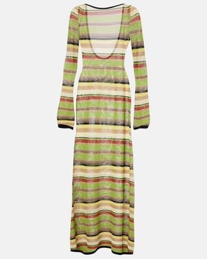 SIR. Coastline Striped Maxi Dress - Metallic