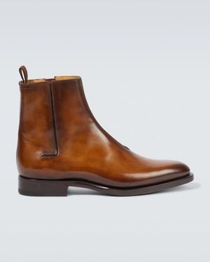 Berluti Equilibre Leather Ankle Boots - Brown
