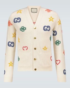 Gucci Cardigan aus Jacquard-Strick - Mehrfarbig