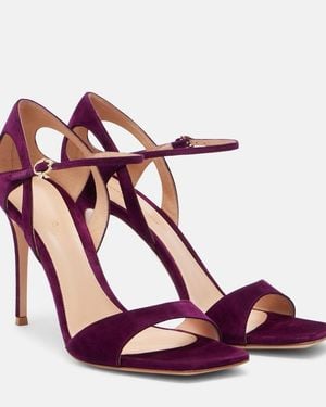Gianvito Rossi Suede Sandals - Red