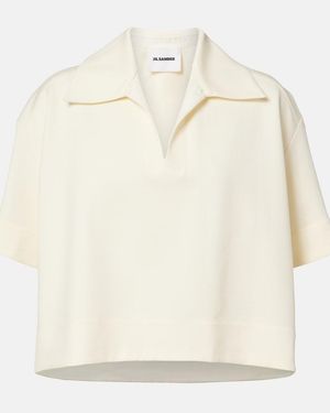 Jil Sander Knitted Polo Shirt - Natural