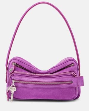 Acne Studios Bolso Al Hombro Camero Party De Ante - Morado
