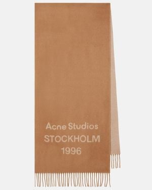 Acne Studios Venus 1996 Jacquard Wool Scarf - Brown