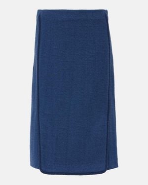 Etro Wool-Blend Pencil Skirt - Blue