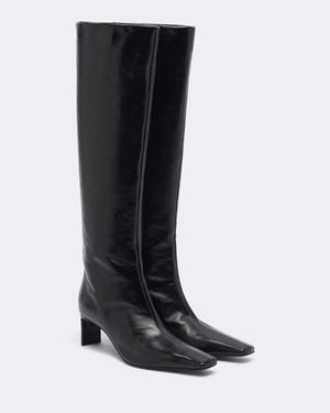 KHAITE Ona 55 Leather Knee-High Boots - Black