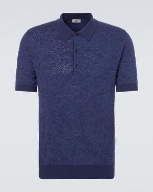 Etro Polo De Algodon - Azul