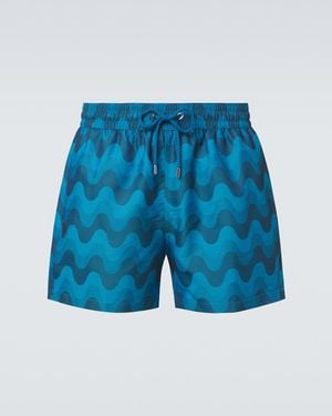 Frescobol Carioca Rio Printed Swim Trunks - Blue