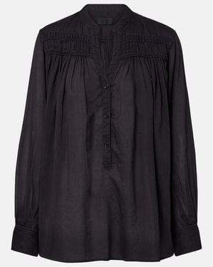 Nili Lotan Blouse Clarys En Coton - Noir