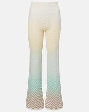 Missoni Zigzag Cotton-Blend Flared Pants - Multicolor