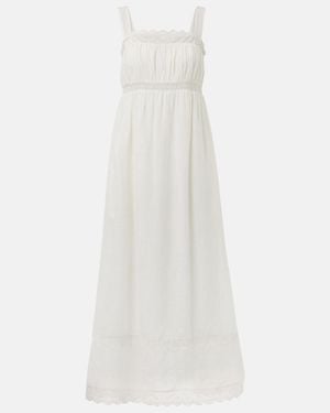 Posse Grace Lace-Trimmed Maxi Dress - White