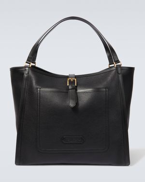 Tom Ford Leather Tote Bag - Black