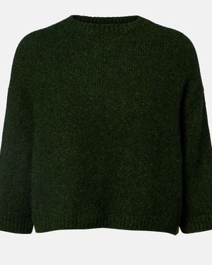 KHAITE Sabina Cropped Cashmere Jumper - Green