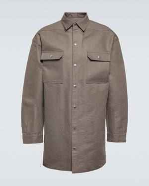 Rick Owens Denim Overshirt - Brown