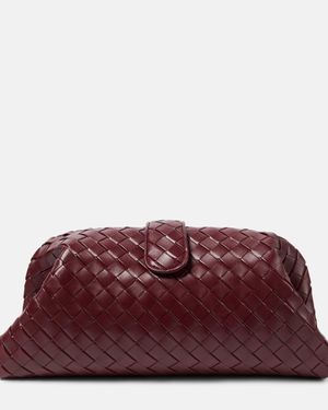 Bottega Veneta Lauren 1980 Maxi Leather Clutch - Red