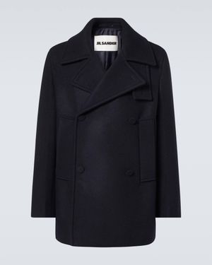 Jil Sander Wool Peacoat - Blue