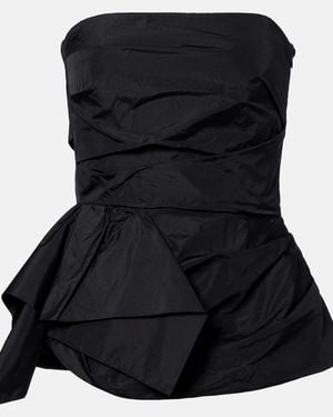 Max Mara Taffeta Corset Top - Black