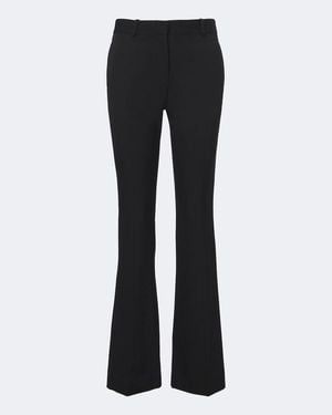The Row Kloe Wool Straight Trousers - Black