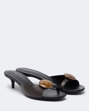 Christopher Esber Mules Aura Quartz De Piel - Negro