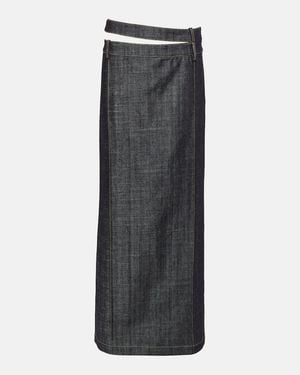 The Mannei Maxirock Ararat Aus Denim - Schwarz