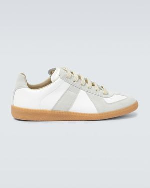 Maison Margiela Replica Leather And Suede Trainers - Multicolour
