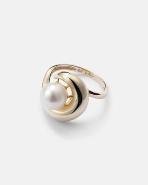 Mateo Pearl Curl 14Kt Ring With Freshwater Pearl - White
