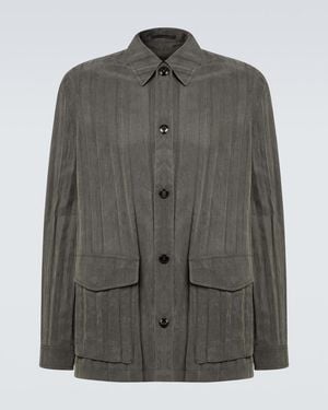 Giorgio Armani Canvas Overshirt - Green