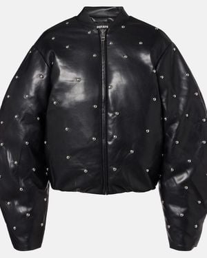 ROTATE BIRGER CHRISTENSEN Studded Puffer Jacket - Black