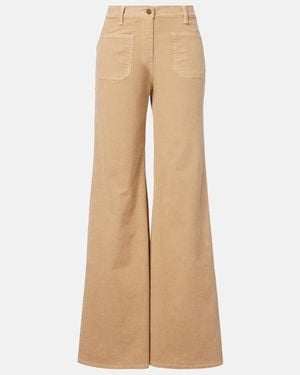 Nili Lotan Florence Corduroy Wide-Leg Trousers - Natural